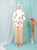 CHEETAH WAIST TIE BLOUSE BT946