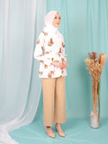 CHEETAH WAIST TIE BLOUSE BT946