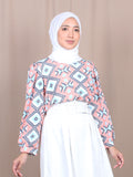 GEOMETRIC COLORFUL BLOUSE BT876
