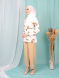 CHEETAH WAIST TIE BLOUSE BT946