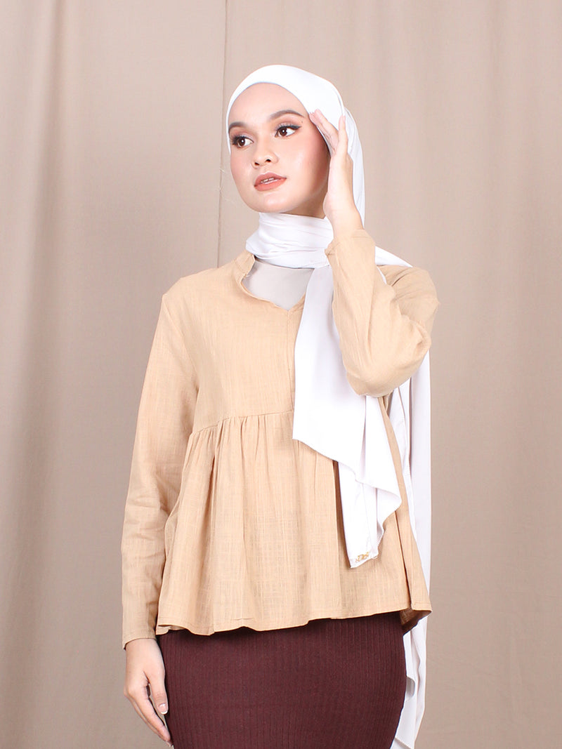 RUFFLE V-NECKLINE BLOUSE BT788