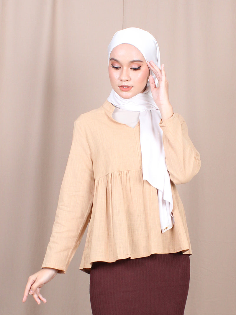 RUFFLE V-NECKLINE BLOUSE BT788
