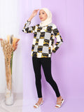 GOLD PATTERN BLOUSE SHIRT BT889