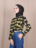 PERFUME PATTERNED BLOUSE SHIRT BT694