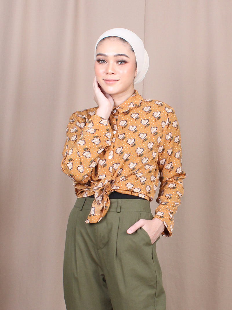 HEART PAINT BLOUSE SHIRT BT672