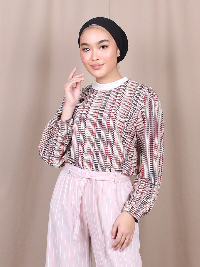 WEAVE PATTERN BLOUSE BT839