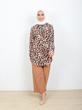 LOOSE CHEETAH BLOUSE SHIRT CT145