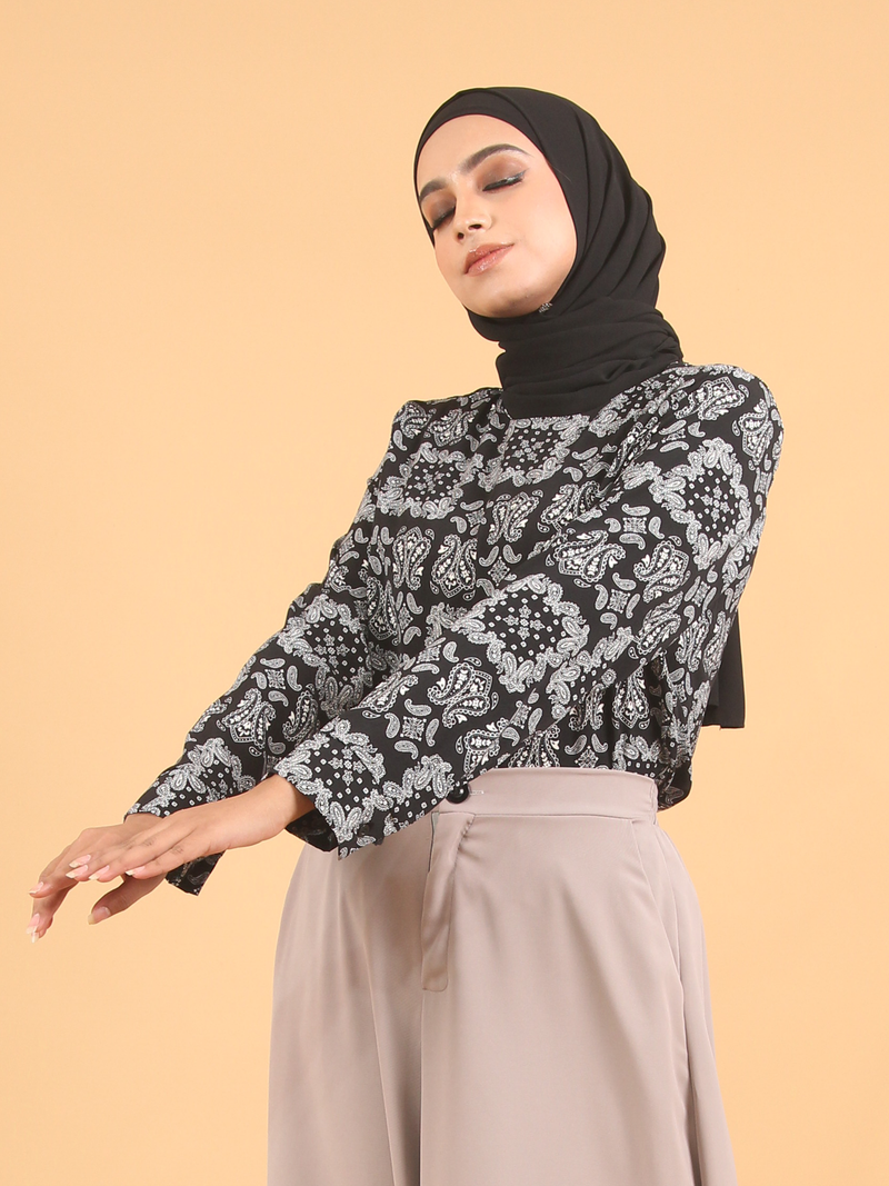 PAISLEY PUFF BLOUSE CT233