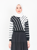 STRIPE KNITTED CROP TOP CT171
