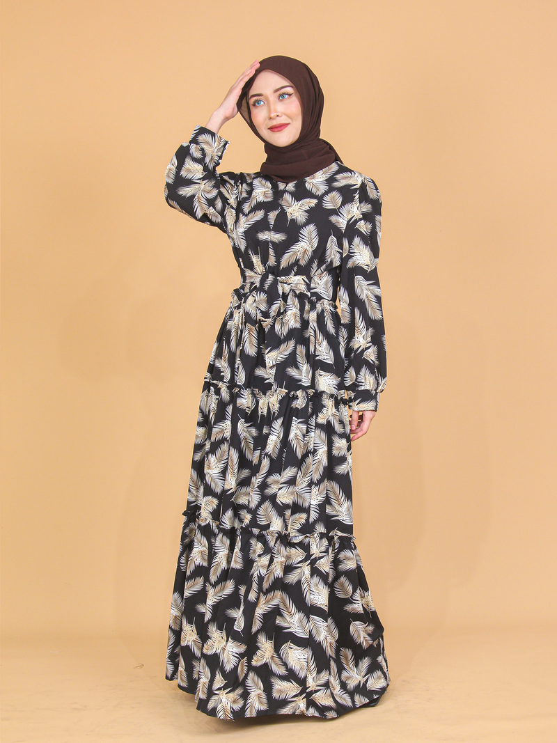 SEAMLESS TIE LONG DRESS BD328