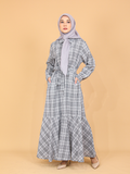 PLAID LONG DRESS BD331