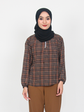 PLAID PATTERN BUTTON BLOUSE CT204