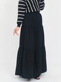A-LINE RUFFLE COTTON SKIRT BS58