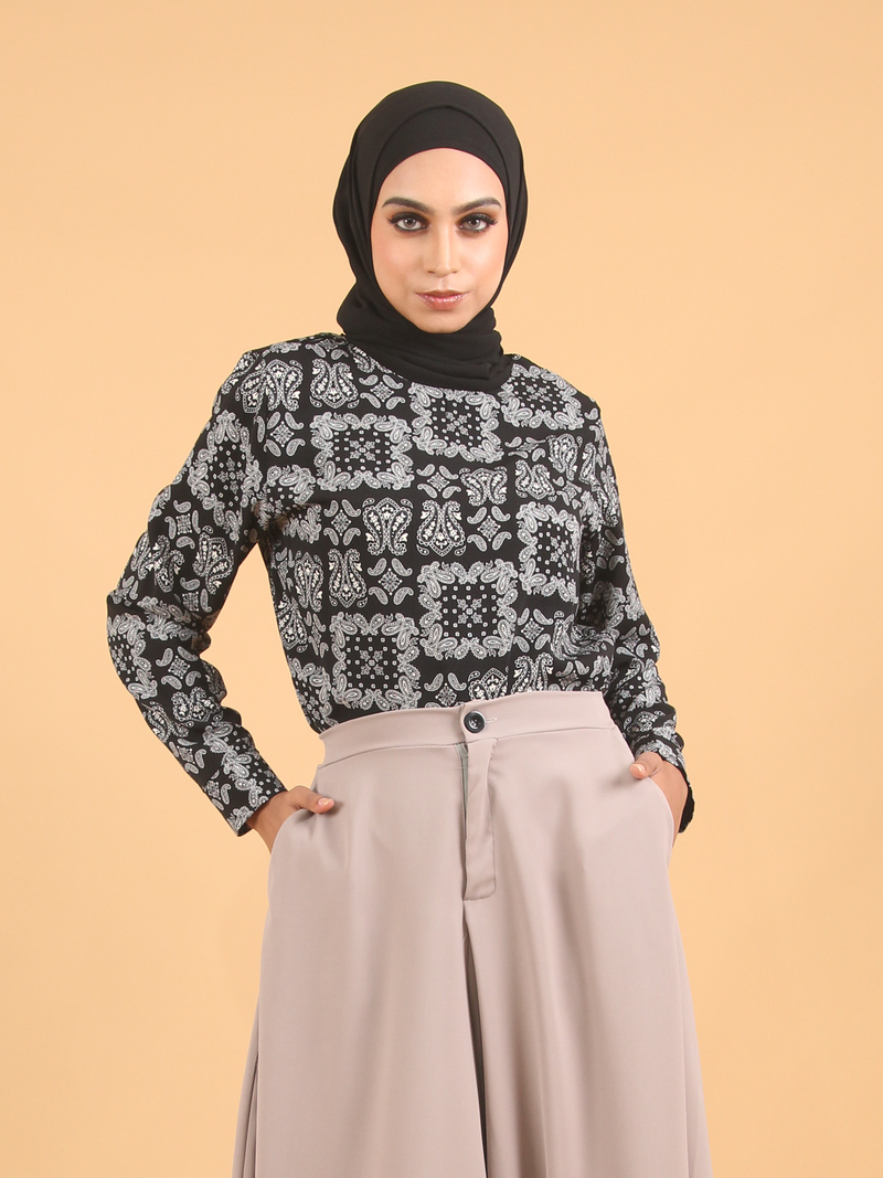 PAISLEY PUFF BLOUSE CT233