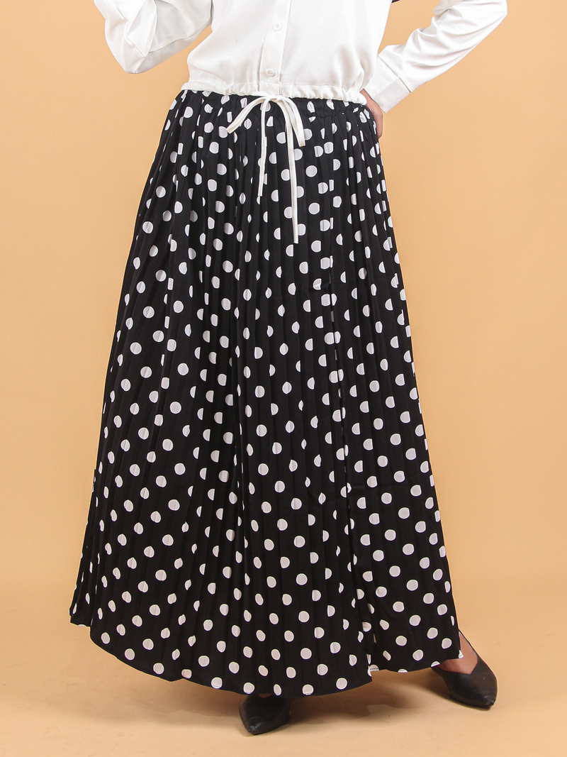 POLKA DOT PLEATED SKIRT BS64