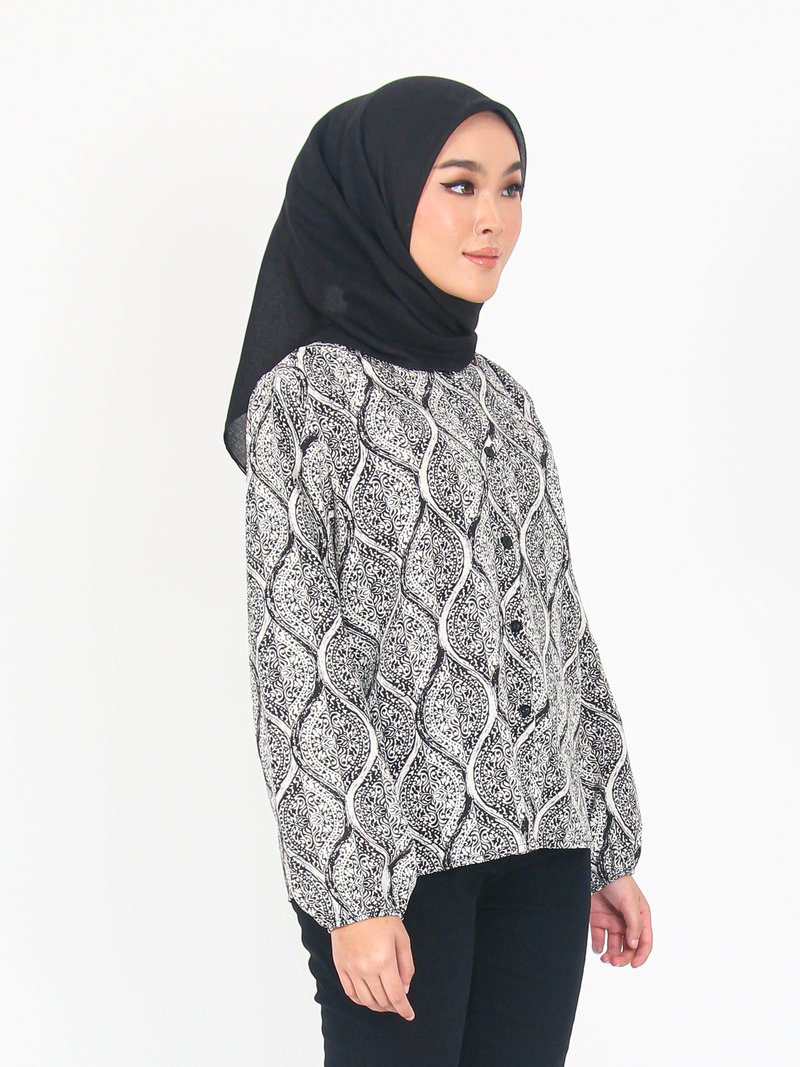 DAMASK PATTERN BLOUSE CT163