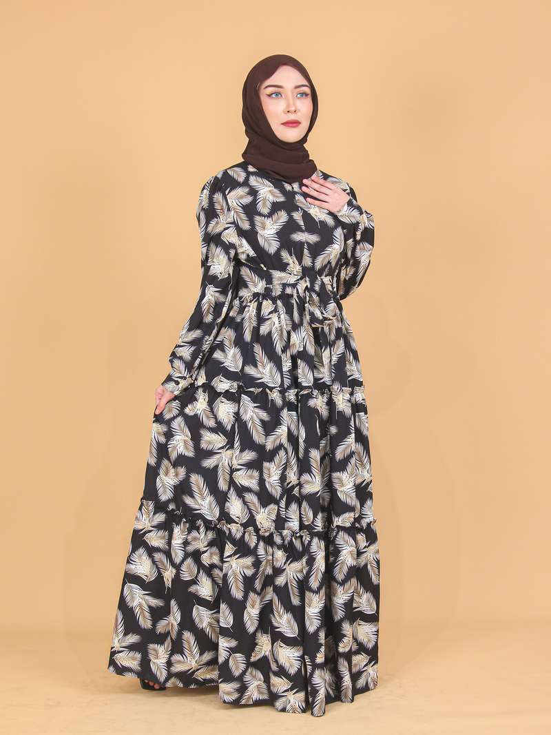 SEAMLESS TIE LONG DRESS BD328