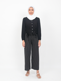 TIE CROP TOP BUTTONED BLOUSE CT192