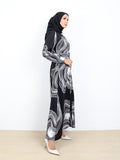 MUSH PATTERN LONG DRESS BD311