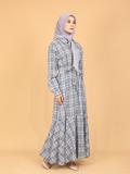PLAID LONG DRESS BD331