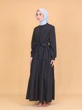 COTTON LONG RUFFLE DRESS BD330