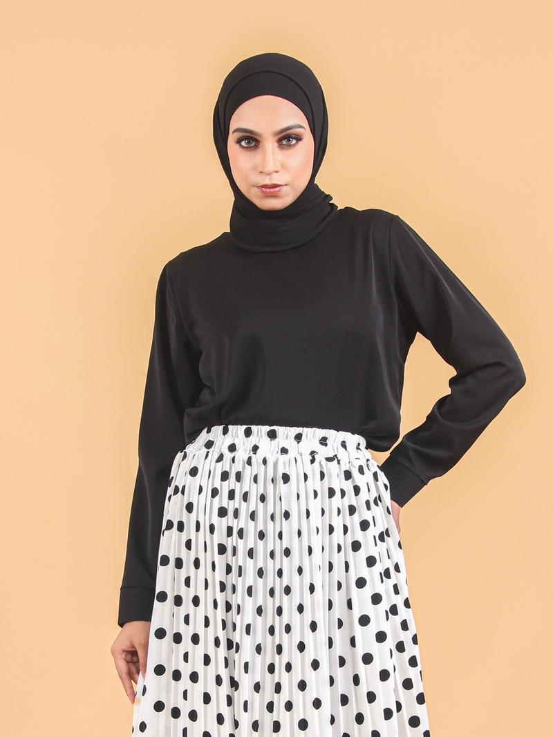 PLAIN ROUND NECK BLOUSE CT231