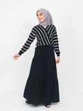 A-LINE RUFFLE COTTON SKIRT BS58