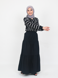 A-LINE RUFFLE COTTON SKIRT BS58