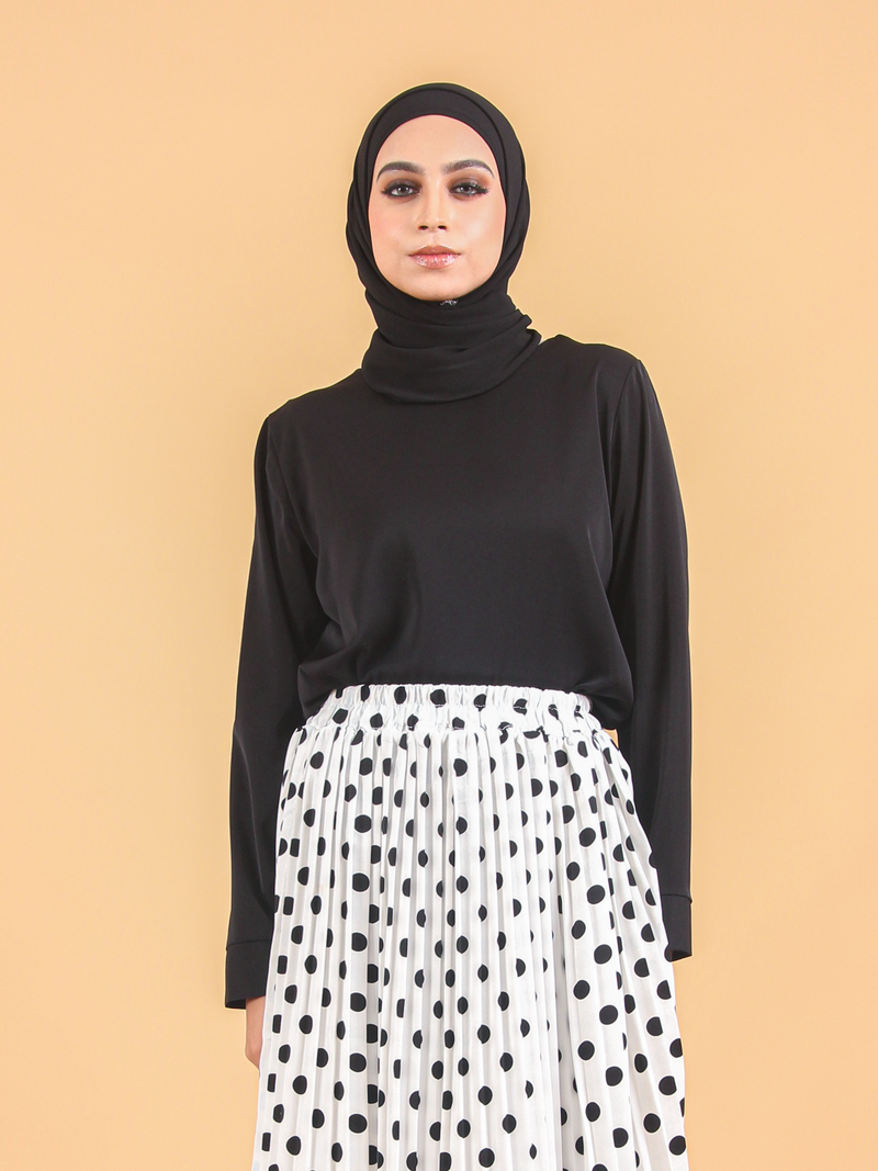 PLAIN ROUND NECK BLOUSE CT231