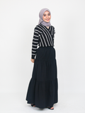 A-LINE RUFFLE COTTON SKIRT BS58