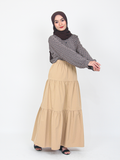 A-LINE RUFFLE COTTON SKIRT BS58
