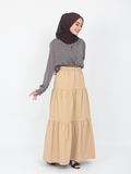A-LINE RUFFLE COTTON SKIRT BS58
