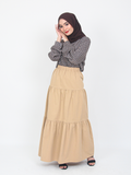 A-LINE RUFFLE COTTON SKIRT BS58