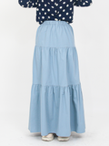 A-LINE RUFFLE COTTON SKIRT BS58
