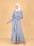 PLAID LONG DRESS BD331