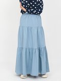 A-LINE RUFFLE COTTON SKIRT BS58