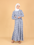 PLAID LONG DRESS BD331