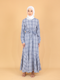 PLAID LONG DRESS BD331