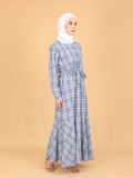 PLAID LONG DRESS BD331