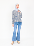 DAMASK PATTERN BLOUSE CT163
