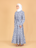 PLAID LONG DRESS BD331