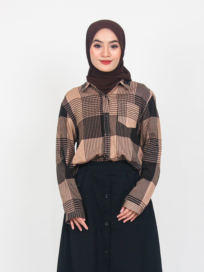 STRIPE CHECKERED SHIRT CT200