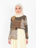 LEOPARD PRINTED BLOUSE SHIRT CT179