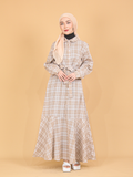 PLAID LONG DRESS BD331