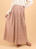 FLORAL PLEATED SKIRT BS62