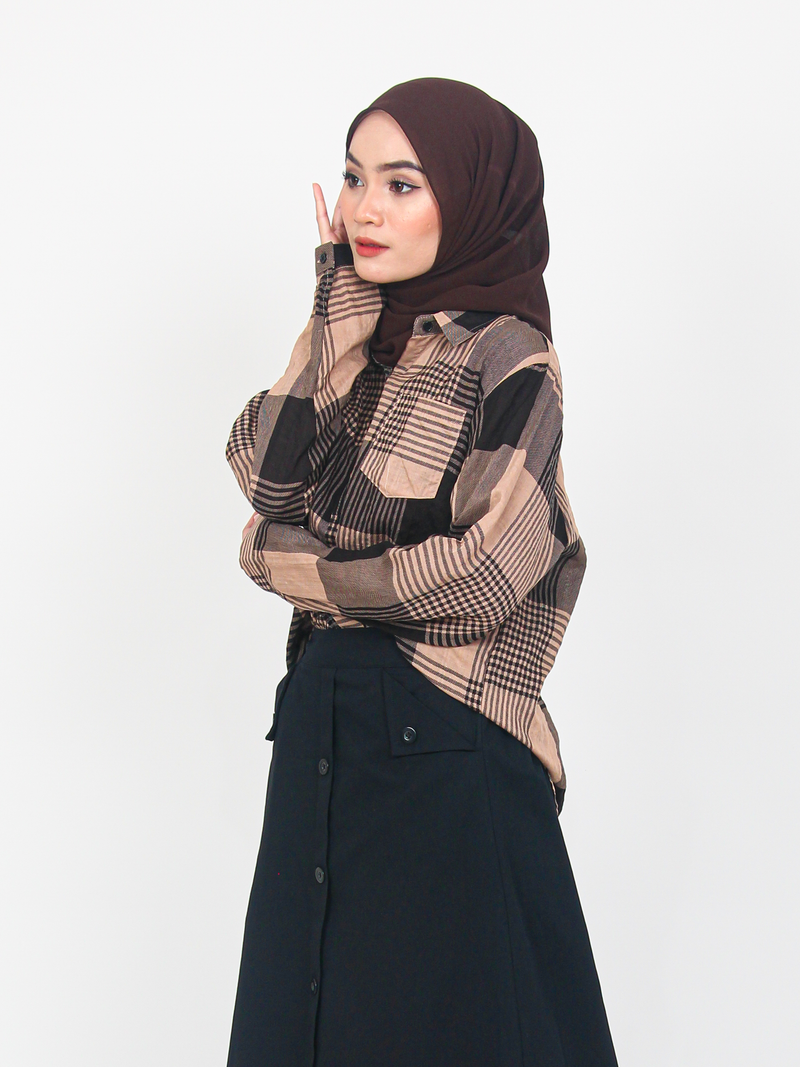 STRIPE CHECKERED SHIRT CT200