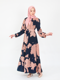 MORIS FLORAL LONG DRESS BD321