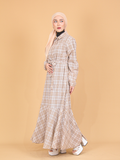 PLAID LONG DRESS BD331