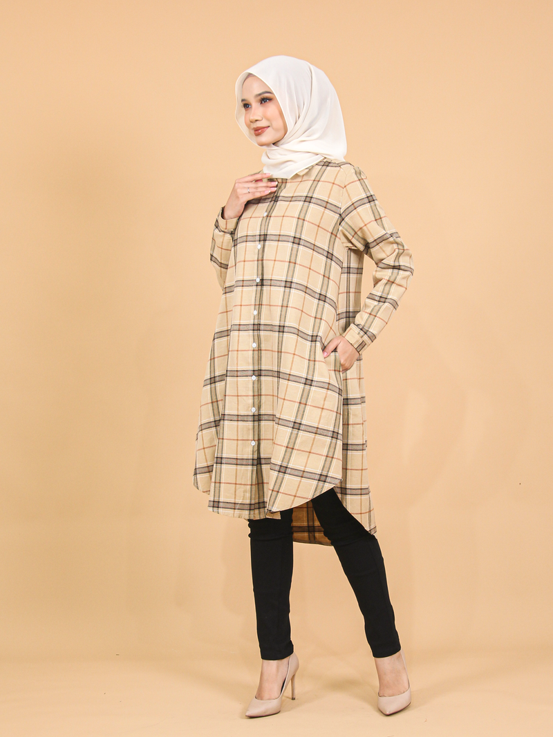 GRID COTTON TUNIC CT209