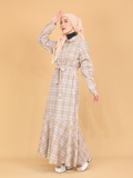 PLAID LONG DRESS BD331